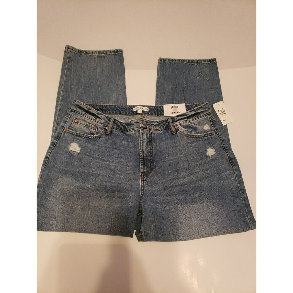 And Now This Curvy Size Womens  14W Brickson High Rise Straight Jeans  NWT Plus